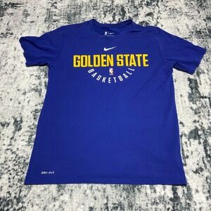 Nike Golden State Warriors Basketball Dri Fit T Shirt Mens Large Royal Blue